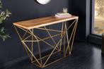Abstracte wandtafel DIAMOND 120 cm naturel messing mango, Huis en Inrichting, Kasten | Overige, Ophalen of Verzenden, Nieuw