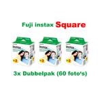 3x Fujifilm Instax Square film dubbelpak (60 fotos), Audio, Tv en Foto, Nieuw, Ophalen of Verzenden, Fuji