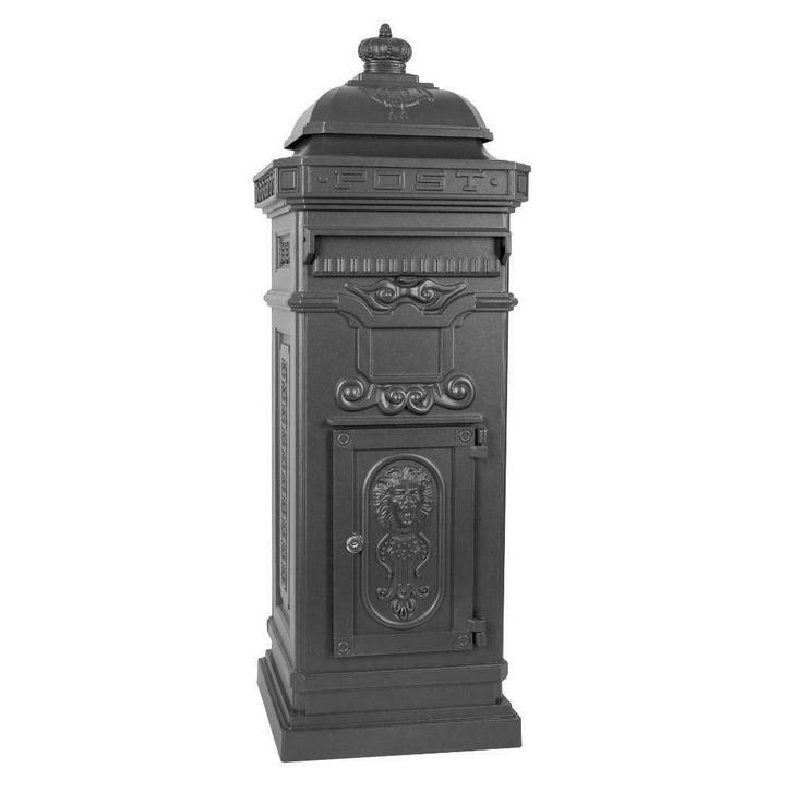 Kolom brievenbus XL Antraciet Brievenbussen, Tuin en Terras, Brievenbussen, Nieuw, Aluminium, Staande brievenbus, Verzenden