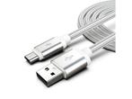 Veiling - Oplaadkabel micro usb - 3 meter - zilver, Nieuw