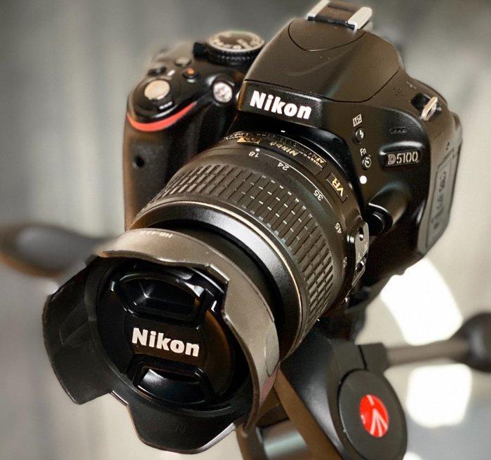 Nikon D5100 AF-S 18-55mm G-ED-DX-VR-TOP-Nice-DSLR-Pro-Focus, Audio, Tv en Foto, Fotocamera's Digitaal