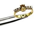 Ring - 18 karaat Geel goud Citrien - Diamant, Sieraden, Tassen en Uiterlijk, Ringen, Nieuw