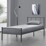 Metalen bedframe Hercules incl. bedbodem 90x200 cm donkergri, Verzenden, Nieuw