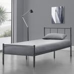 Metalen bedframe Hercules incl. bedbodem 90x200 cm donkergri, Nieuw, Verzenden