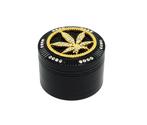 Bling Bling Kruidengrinder Ø50 mm Wietblad Zwart, Ophalen of Verzenden, Nieuw