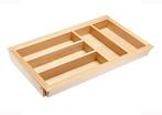 Verstelbare houten bestekbak, 474 mm diep, Nieuw