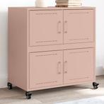vidaXL Dressoir 68x39x72 cm staal roze, Huis en Inrichting, Kasten | Dressoirs, Verzenden, Nieuw, 50 tot 100 cm, Metaal