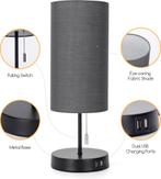 Tafellamp - Bureaulamp - Tafellamp slaapkamer - Grijs - Aigo, Verzenden, Nieuw