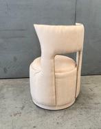 Fauteuil - suède - Gestoffeerde fauteuil met suède en
