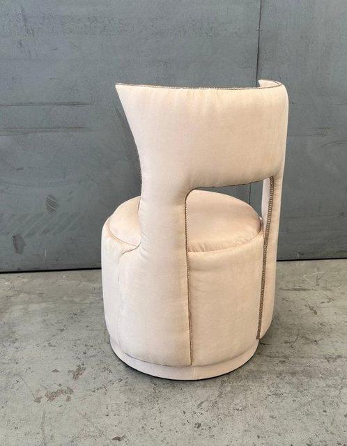 Fauteuil - suède - Gestoffeerde fauteuil met suède en, Antiek en Kunst, Kunst | Designobjecten