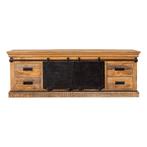 Tv-meubel Mangohout Milan 140 cm, 100 tot 150 cm, Verzenden, Nieuw, Minder dan 100 cm