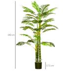 TRUUSK Kunstmatige Palm 190 Cm Kunstplant, Plastic Kunstmati, Verzenden, Nieuw