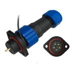 Male + chassis connector - 24V - waterdichte kabelverbinder, Ophalen of Verzenden, Nieuw, Stekker