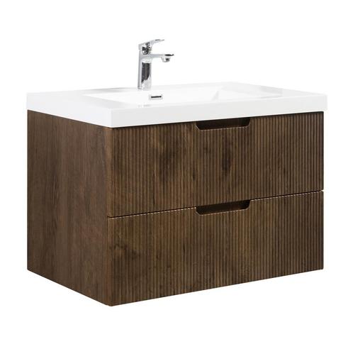 Badkamermeubel Set Thermis 80cm Rose Wood Badmeubel, Huis en Inrichting, Badkamer | Badkamermeubels, Nieuw, Wastafelkast, Verzenden