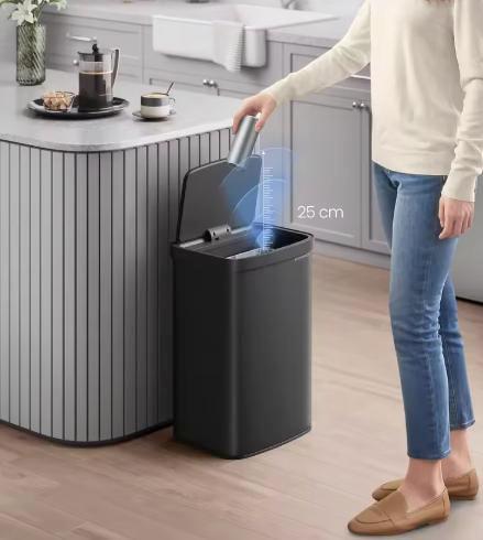 Sensor Prullenbak 50L – Softclose en Geurfilter, Huis en Inrichting, Woonaccessoires | Prullenbakken, Nieuw, Verzenden