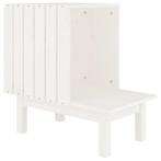 Kattenhuis 60x36x60 cm massief grenenhout wit