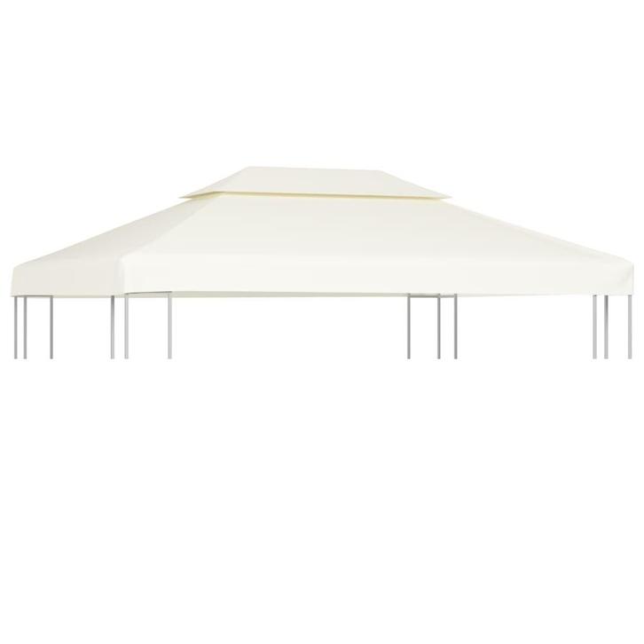vidaXL Vervangend tentdoek prieel 310 g/m² 3x4 m crèmewit, Tuin en Terras, Partytenten, Nieuw, Verzenden