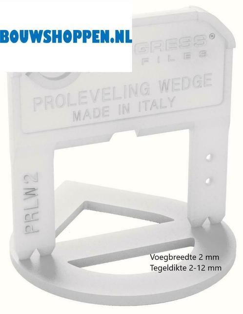 Tegel Level Clips 2 mm zak a 200 stuks, Doe-het-zelf en Verbouw, Overige Doe-het-zelf en Verbouw, Nieuw, Ophalen of Verzenden