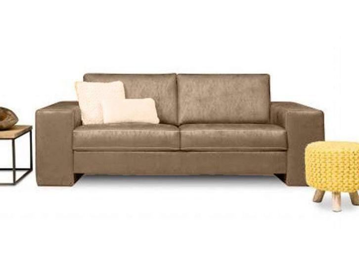 Bankstel Maassluis - rechte banken - Beige, Huis en Inrichting, Banken | Bankstellen, Nieuw, Stof