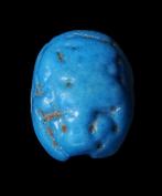 Oud-Egyptisch - Scarabee-amulet in turquoise glazuur - Nieuw, Antiek en Kunst