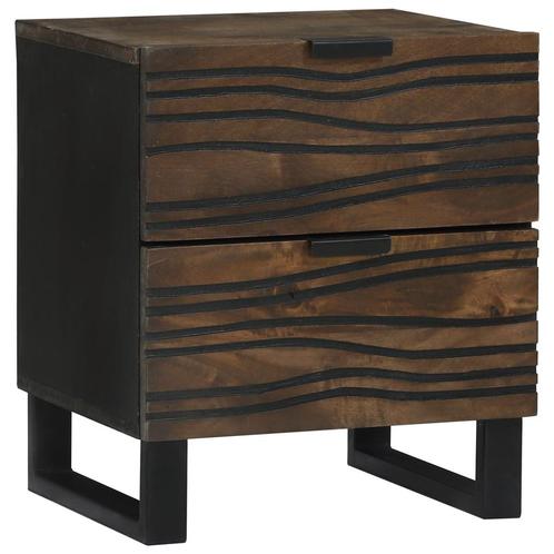 vidaXL Nachtkastje met lade Walnotenhout 40 x 33.5 x 46 cm, Huis en Inrichting, Slaapkamer | Nachtkastjes, Nieuw, Minder dan 45 cm