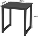 2dekans | Keukentafel - bureau tafel - 75 cm x 75 cm - zwart, Ophalen of Verzenden, Zo goed als nieuw