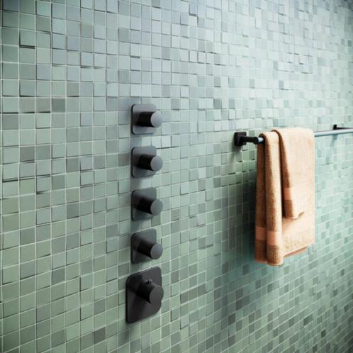 Thermostaat Hotbath Gal High Flow met 4 Stopkranen Mat Zwart, Doe-het-zelf en Verbouw, Sanitair, Kraan, Nieuw, Ophalen of Verzenden