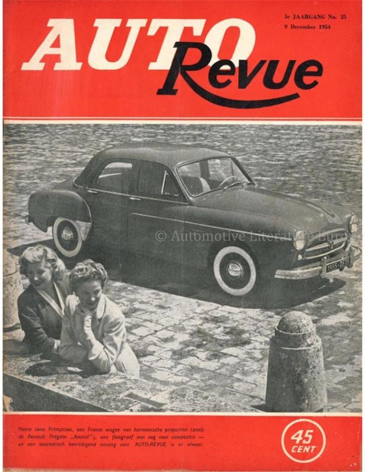 1954 AUTO REVUE MAGAZINE 25 NEDERLANDS, Boeken, Auto's | Folders en Tijdschriften