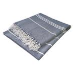 Hammam Badlaken Navy 90x165cm 100% Katoen - Treb WS, Verzenden, Nieuw, Overige kleuren, Handdoek