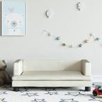 vidaXL Kinderbank 80x45x30 cm fluweel crèmekleurig, Verzenden, Nieuw
