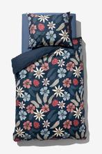 HEMA Dekbedovertrek zacht katoen 140x200/220 bloemen blauw, Huis en Inrichting, Slaapkamer | Beddengoed, Verzenden, Nieuw, Blauw