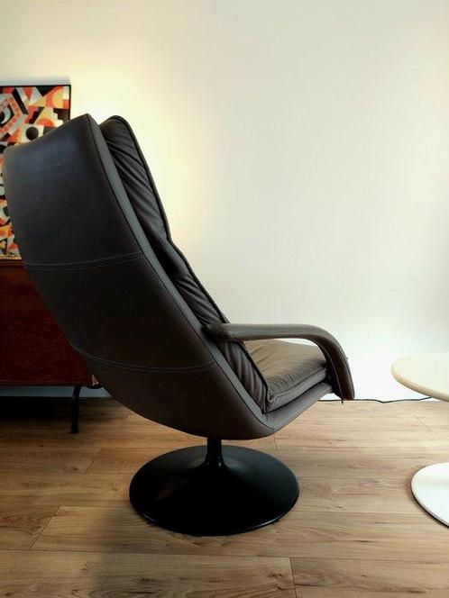 Fauteuil - Leder - leren loungefauteuil, Antiek en Kunst, Kunst | Designobjecten