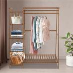 Bamboe Kledingrek met Planken – Open Kledingkast 110×40×140, Verzenden, Nieuw