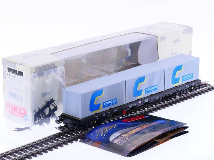 Schaal H0 Piko 95487 DB Containerwagen Conrad #2291, Hobby en Vrije tijd, Modeltreinen | H0, Gelijkstroom, Analoog, Zo goed als nieuw