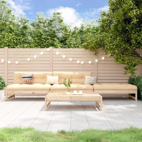 vidaXL 4-delige Loungeset massief grenenhout, Tuin en Terras, Tuinsets en Loungesets, Loungeset, Nieuw, 4 zitplaatsen, Verzenden