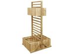 Veiling - VidaXL plantenbak met latwerk 80x60x165cm, Tuin en Terras, Bloempotten, Nieuw