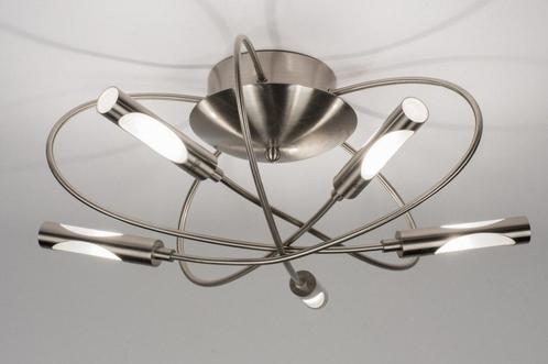 Rietveld Plafondlampen - Wit, Staalgrijs - Staal, Metaal, Huis en Inrichting, Lampen | Plafondlampen, Verzenden