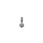 Witgouden solitair hanger met diamant; ZINZI | 0,09 ct., Ophalen of Verzenden, Gebruikt, Goud, Overige merken