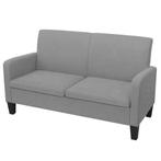 vidaXL Tweezitsbank 135x65x76 cm lichtgrijs, Verzenden, Minder dan 150 cm, Stof, Nieuw