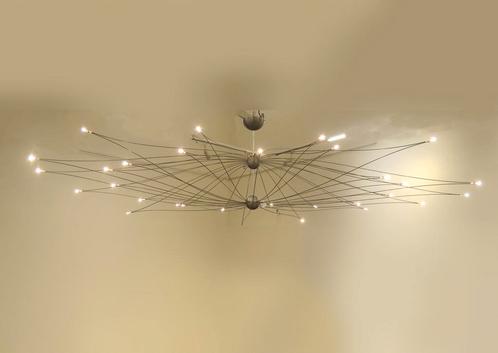 modern dertiglichts hanglamp model Spoetnik door Ferrolight, Antiek en Kunst, Kunst | Designobjecten