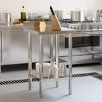 Keukenwerktafel met spatscherm 55x55x93 cm roestvrij staal, Huis en Inrichting, Nieuw, Verzenden
