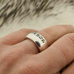 Brede zilveren ring (unisex, robuuste ring, 925), Sieraden, Tassen en Uiterlijk, Ringen, Gebruikt, Overige kleuren, Ophalen of Verzenden