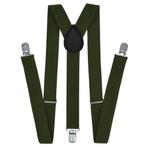 Fako Fashion® - Bretels - Effen - 100cm - Army Groen, Verzenden, Nieuw