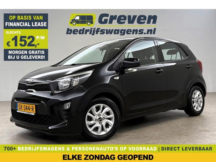 Kia Picanto 1.0 CVVT ComfortPlusLine Airco Cam Navi Carpl, Auto's, Kia, Te koop, Handgeschakeld, Financial lease, Benzine, Zwart
