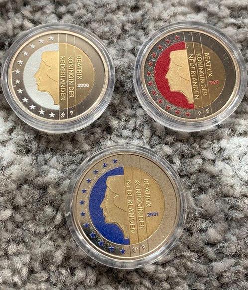 Nederland. 2 Euro 1999/2001 Portret Koningin Beatrix (3, Postzegels en Munten, Munten | Europa | Euromunten