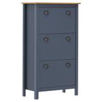 vidaXL Schoenenkast Hill 72x35x124 cm massief grenenhout, Huis en Inrichting, Kasten | Schoenenrekken, Verzenden, Nieuw