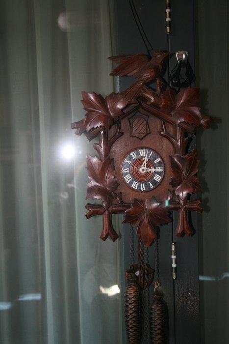 Koekoeksklok - Hout, Koper - 1970-1980, Antiek en Kunst, Antiek | Klokken