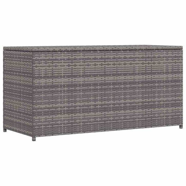 vidaXL Tuinbox 120x50x60 cm poly rattan grijs, Tuin en Terras, Overige Tuin en Terras, Nieuw, Verzenden
