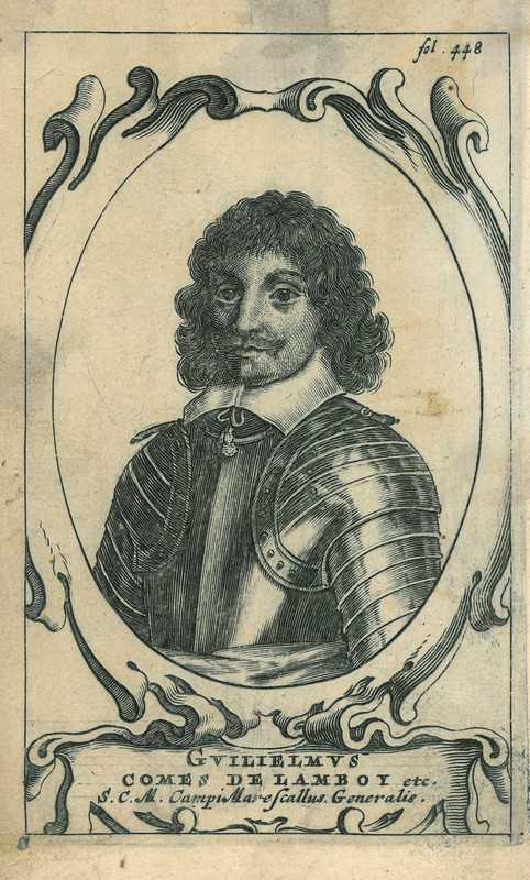 Portrait of Guillaume III de Lamboy de Dessener, Antiek en Kunst, Kunst | Etsen en Gravures