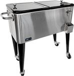 AXI Retro Cooler RVS - 70L - met, Verzenden, Nieuw